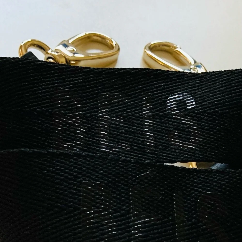 Beis Baby Bag Stroller Stripes Black and Gold Strap Accessory